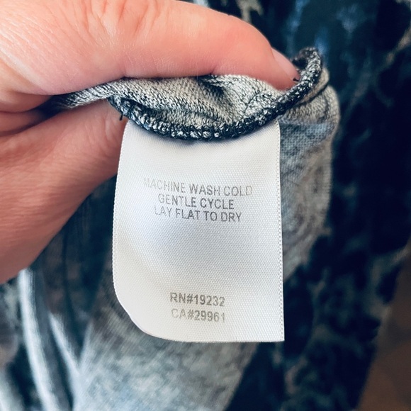 Alfred Dunner plus size open front leopard cardigan built-in tank 1X gray blue - Picture 9 of 9